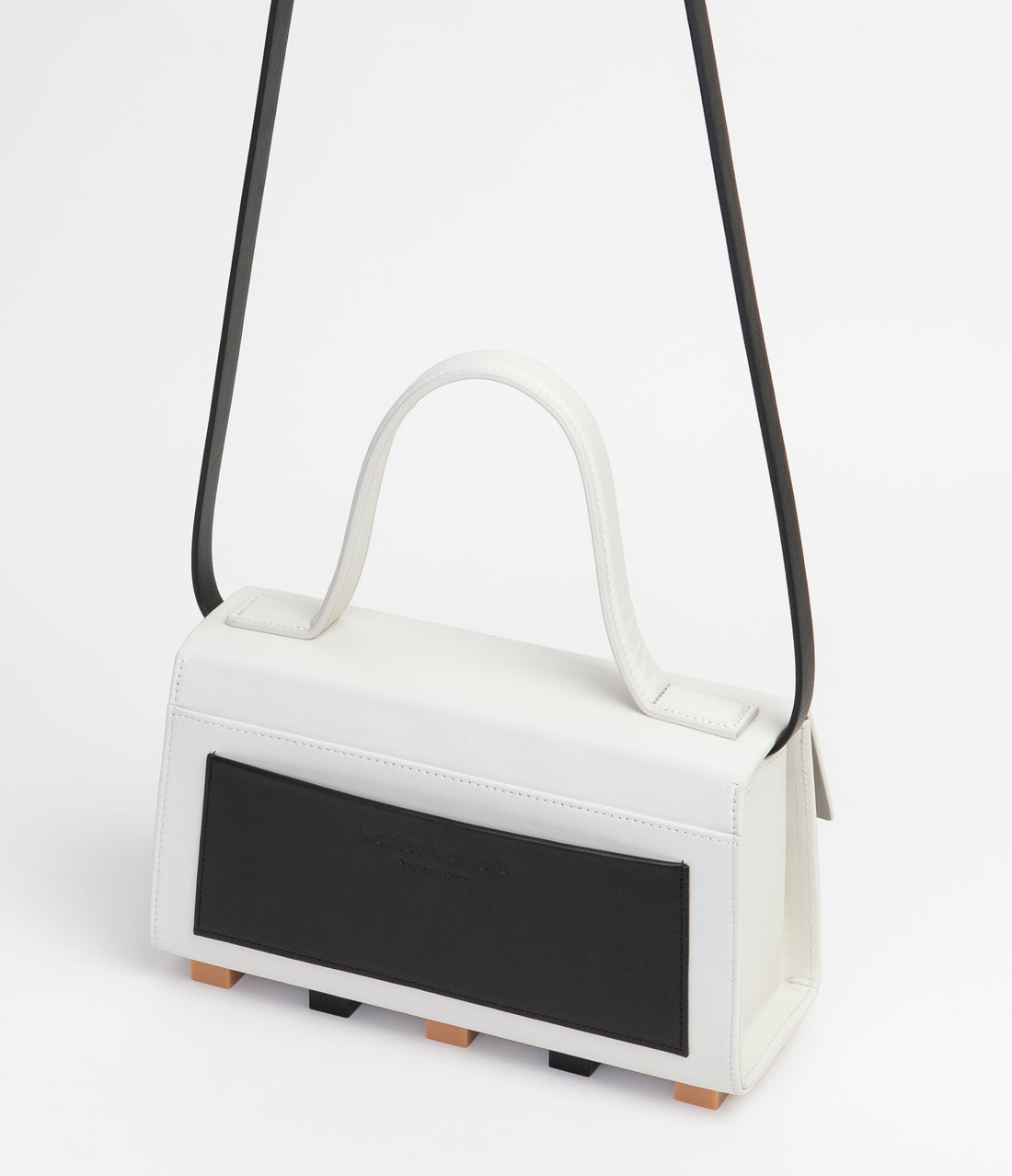 Mini Trapezoid Satchel Bag with Strap • Beige