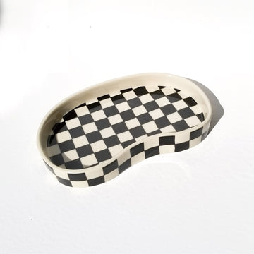 Ceramic Checkered Tray