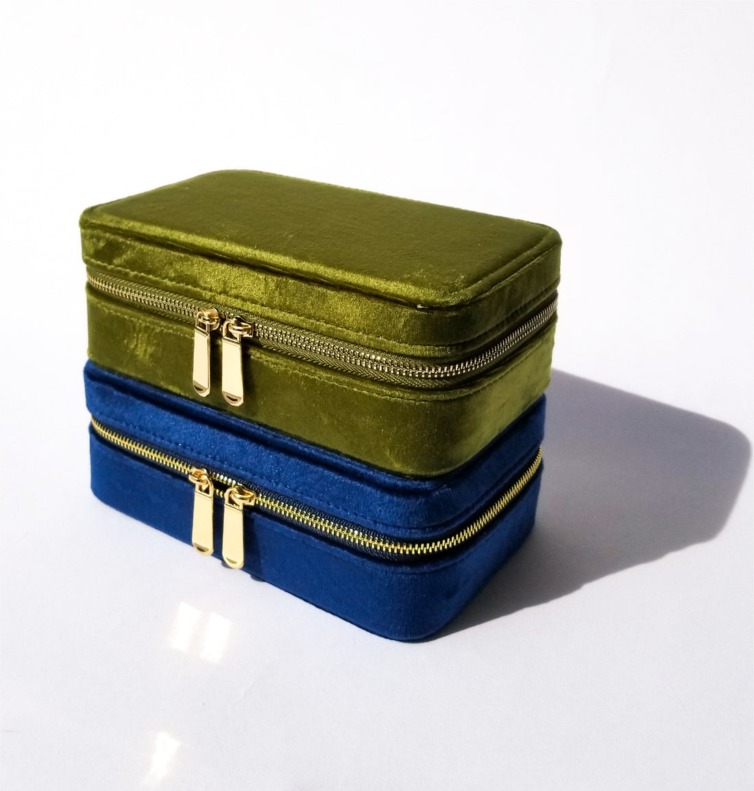 Velvet Jewellery Case Set • Midnight Blue