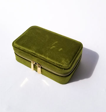 Velvet Jewellery Case Set • Daylight  Green