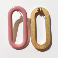 Oval Earrings • Pink