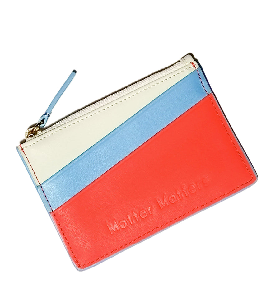'Unlimited Funds' Zipped Card Holder • Red